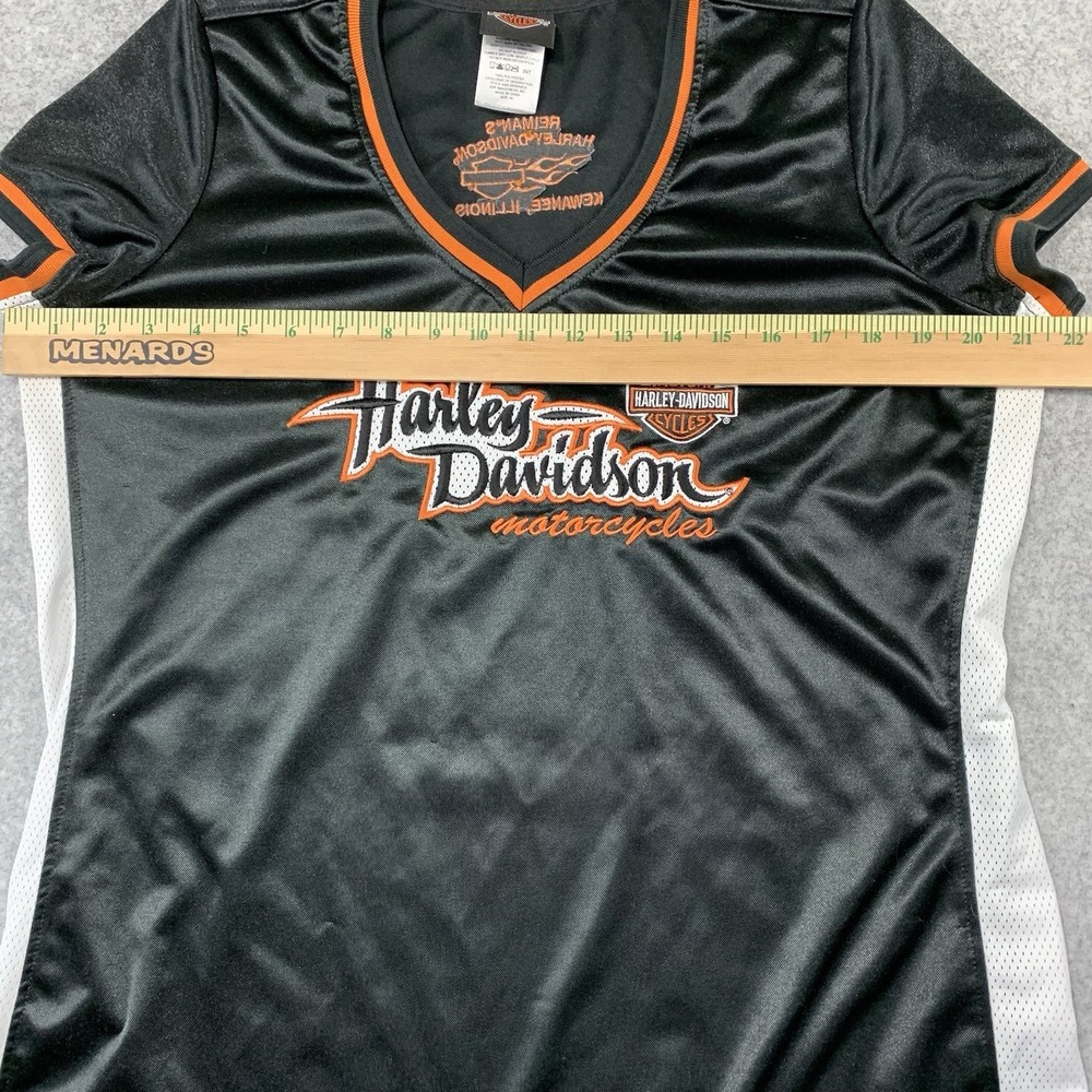 Harley-Davidson Embroidered Jersey Size XL Kewanee IL Polyester T Shirt - Picture 5 of 8